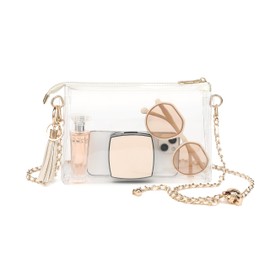 YGR Womens Clear Bag for Stadium Events Small Crossbody Purse for Concert, Party Sports Events Stadium Approved