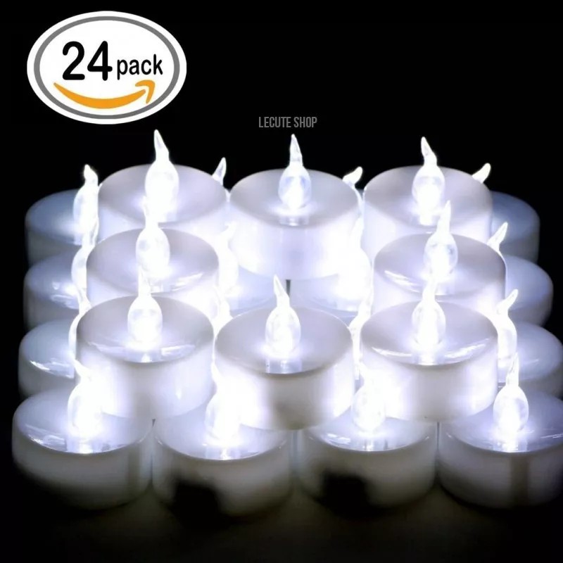 OEM 24 Velas Luz Led Blanca Decoracion Fiesta Boda Arreglos