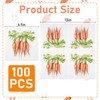 100Pcs Easter Carrots Paper Napkins Carrot Disposable Party Napkins 6.5
