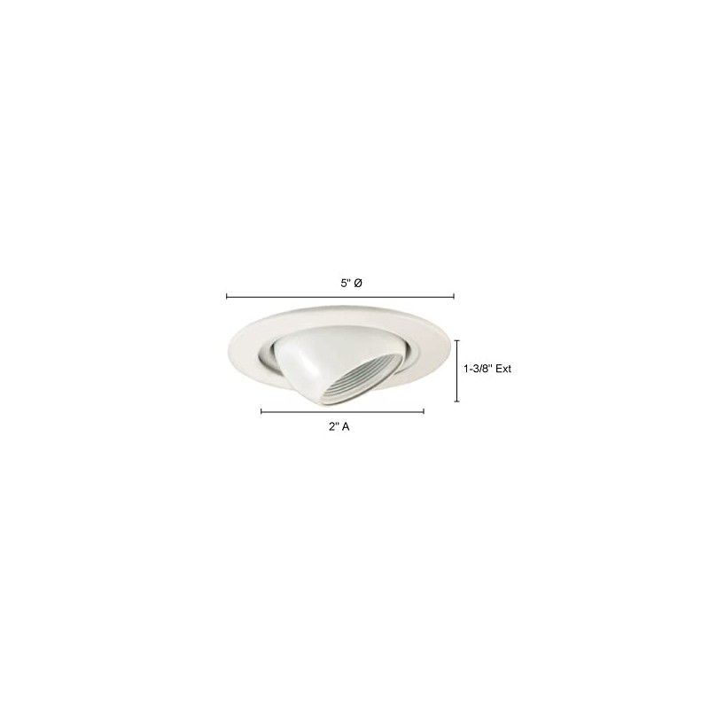 Jesco Lighting TM405AB 4-Inch Aperture Low Voltage Trim Recessed Light,