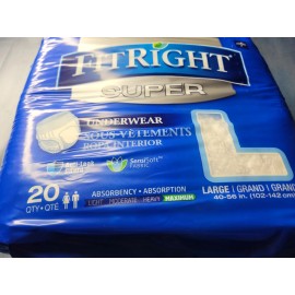 Medline FitRight Super Absorbency Adult Underwear Size Large New Sealed