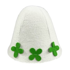 GMMH 1064 Sauna Hat White with Green Flowers