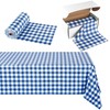 Kochorie 54 Inch x 300 Ft Blue Checkered Plastic Table