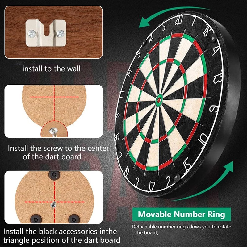 ZHIQIN 2 Sets Dartboard Holder Wall Hanging Bracket Set Screws