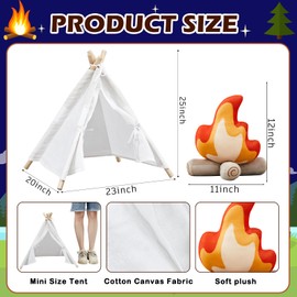 Yoojahow Camping Themed Party Decorations Happy Camping Party Decor with Fake Campfire Plush Tent Theme Centerpiece for Bonfire Birthday Baby Shower Photo Props Ideas Indoor Outdoor Supplies