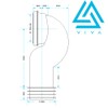 Viva EASI-FIT Swan Neck WC Pan Connector Can be Cut