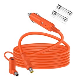 車載シガーソケット充電ケーブル DC7909/DC8020 2in1対応 14AWG太径 安全設計 難燃素材 最大15A/12V IP67防水 ポータブル電源用 ソーラー接続可能 2m アウトドア キャンプ 防災対策 Juckier