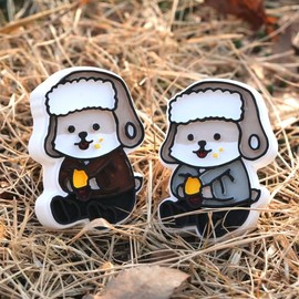 Gogo Mae Air Freshener Shiba Dog Plaster Air Freshener Air Vent Mounted Go Go Mae (Brown)/White Musk