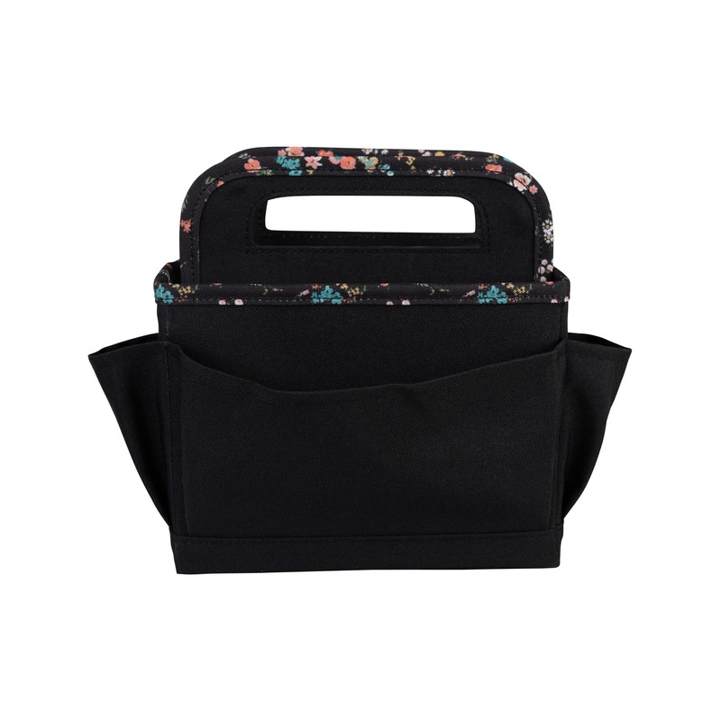 Everything Mary Craft Caddy, Black & Floral - Art Storage