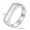 MYNENEY - Anillo de compromiso de boda de acero inoxidable