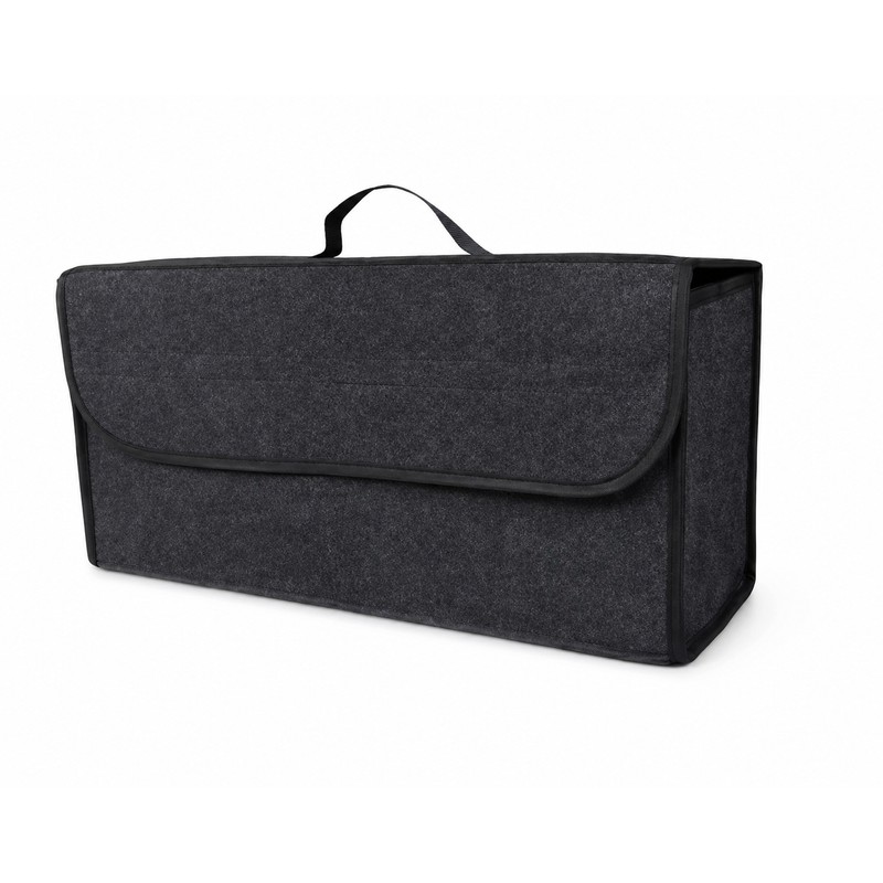 Foldable Car Trunk Organizer, Felt Storage Box with Handle, Anti-Slip