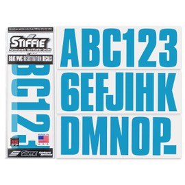 STIFFIE Uniline Blueberry 3" Super Sticky Boat & PWC Registration Decals • Numbers Letters Stickers
