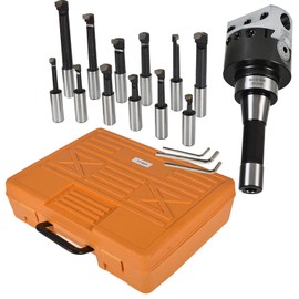 mitoharet 3In Boring Head R8 Shank 12-Pack 3/4In Carbide Boring Bar Set Milling