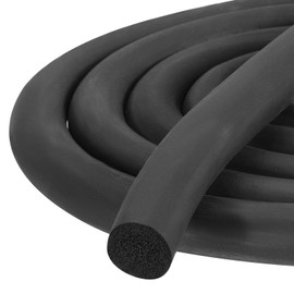 sourcing map Foam Rubber Weather Seal Strip, 16mm(0.63") Diameter x 4 Meters (13.12Ft) Long Round EPDM Solid Rubber for Reduce Noise, Shock, Friction