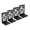 4Pcs Metal Book Ends Orderly Storage Arbitrary Adjustment Smoother Edges