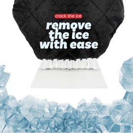 SCRUBIT Ice Scraper with Glove [2 Pack] - Car Windshield Scraper for Ice and Snow w/Fleece Mitt - Quickly Scrape and Remove Snow While Staying Warm - Waterproof - Car Scraper Snow Brush (Black)