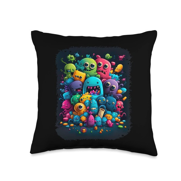 Streetstyle Monster Graffiti Kunst Streetart Throw Pillow