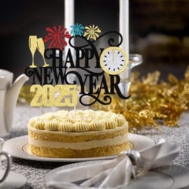 Happy New Year 2024cake topper,New Years Eve Party Supplies 2024 for New Years Decorations 2024 / Happy New Year Sign, Happy New Year Decorations 2024 /NYE Decorations
