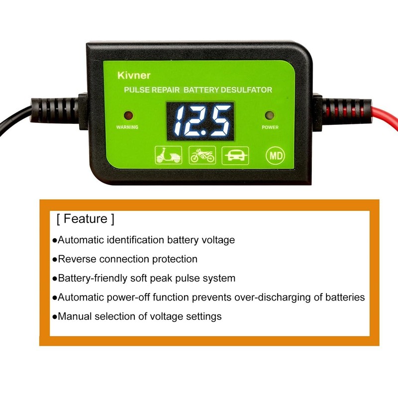 200AH Lead Acid Battery Desulfator 12-48V Auto Pulse Desulfator 2A