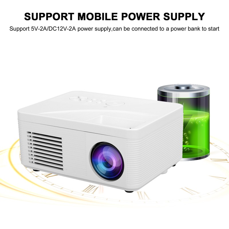 Mini Projector Home Portable HD 1080P Wall Projection Video USB