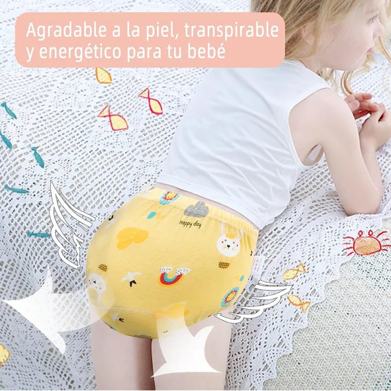 // Pack De 8 Calzoncillos Entrenadores Reutilizables For