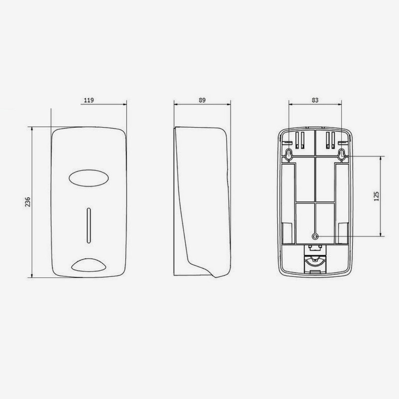 Jofel ac27050 – Smart Refillable Soap Dispenser, 1 Liter, ABS,
