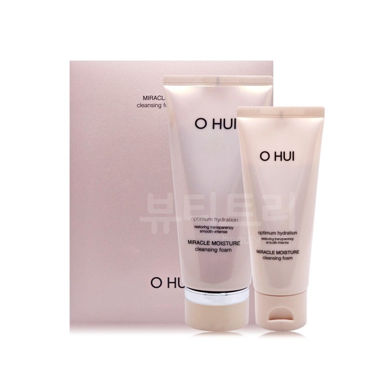 Ohui Miracle Moisture Cleansing Foam 200ml+100ml Set / 오휘 미라클