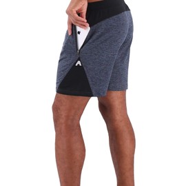 Anthem Athletics Isolfex - Pantalones cortos de gimnasio para hombre, 5 7 9 pulgadas de entrepierna, pantalones cortos deportivos para correr para hombre, Iron Navy G2, XX-Large