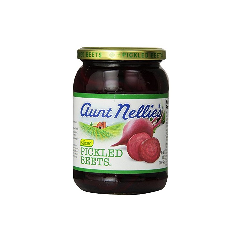 Aunt Nellie's Sliced Pickled Beets, 16 oz glass jar (4