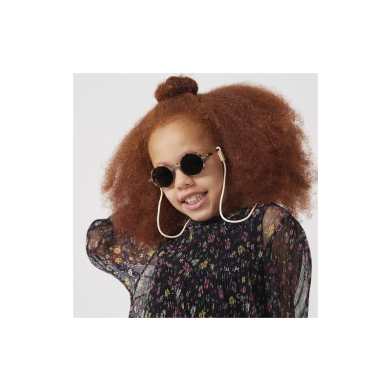 Ijipiji Junior Sunglasses for Kids #G Round, blue otas/grey