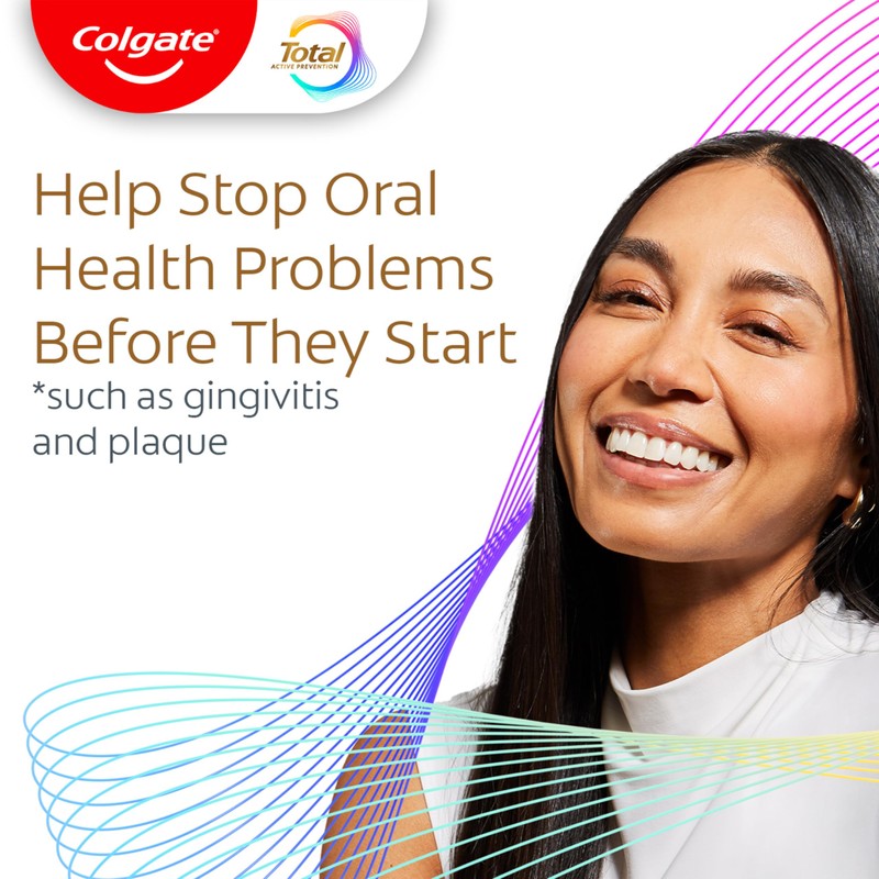 Colgate Total Alcohol Free Mouthwash, Peppermint for Bad Breath, Helps