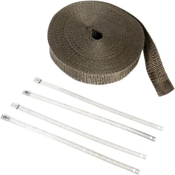 Cycle Performance Exhaust Wrap 1" x 50' Metallic 4 Ladder