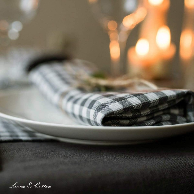 Linen & Cotton Hygge Tablecloth 100% Linen, 80 x 80cm