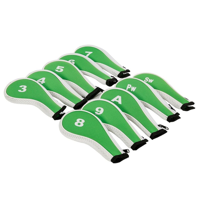 Golf Club Iron Head Covers 10 Piece Set Headcover Shaft