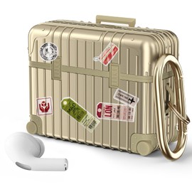 CAGOS for AirPods Pro Case (2022/2019) AirPods Pro Cover, TPU + PC Protective Case, Carrying Design, Separate Type, Stylish, Carabiner Included, Magnetic Lock, Visible LED Light, Wireless Charging