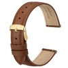 ANBEER 16mm Flat Thin Elegant Genuine Leather Watch Strap,Quick Release