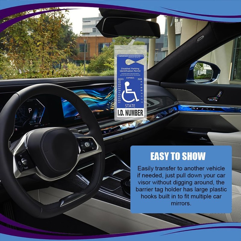 QZTYTY 4PCS Handicap Placard Holder, Disabled Parking Permit Holder, 11.6"