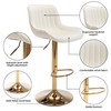 Homtique Gold Bar Stools Set of 2 Swivel Adjustable Counter