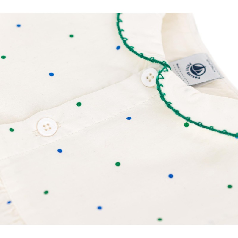 Petit Bateau baby girl player, White and multicoloured