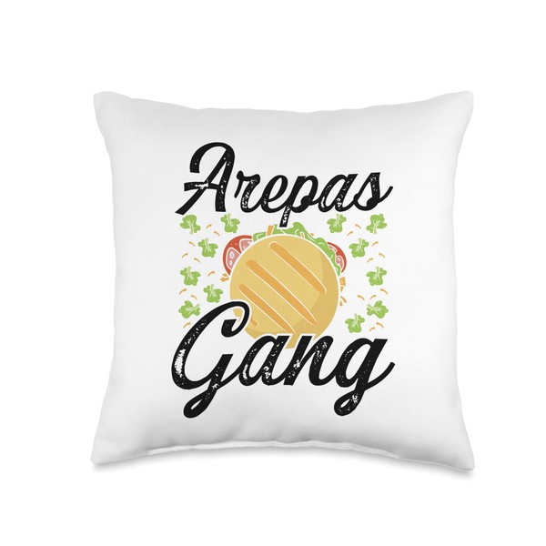 Arepa Flour Venezuelan Snacks Arepas Grill Arepa Making Throw Pillow