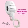 Secadora De Cabello Timco® Hotelera Para Pared Empotrable Ideal Para