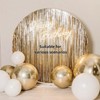 LIANRISES 2pcs 1x2meter Champagne Gold Foil Curtain Gold Tinsel Curtain