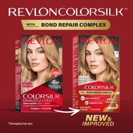 Revlon ColorSilk with Bond Repair Complex, Blonde Permanent Hair Color, 100% Gray Coverage, Ammonia Free Hair Dye, Vegan Keratin, 71 Golden Blonde (Pack of 3)
