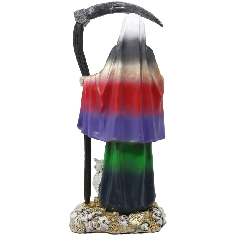 Santa Muerte 13" Con Bola De Cristal 7 Colores Holy