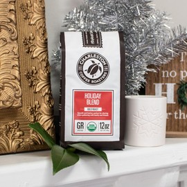 Charleston Coffee Roasters | Specialty Organic Ground Coffee Bag | Hand Picked, Premium Slow Roast | Holiday Blend (12oz)