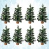 8 Packs Tabletop Mini Christmas Tree Small Christmas Tree Artificial