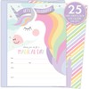 Koko Paper Co Magical Unicorn Invitations with Butterflies and Castle.