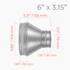 HVAC OV 6" to 3.15" Inch Round Duct Reducer -