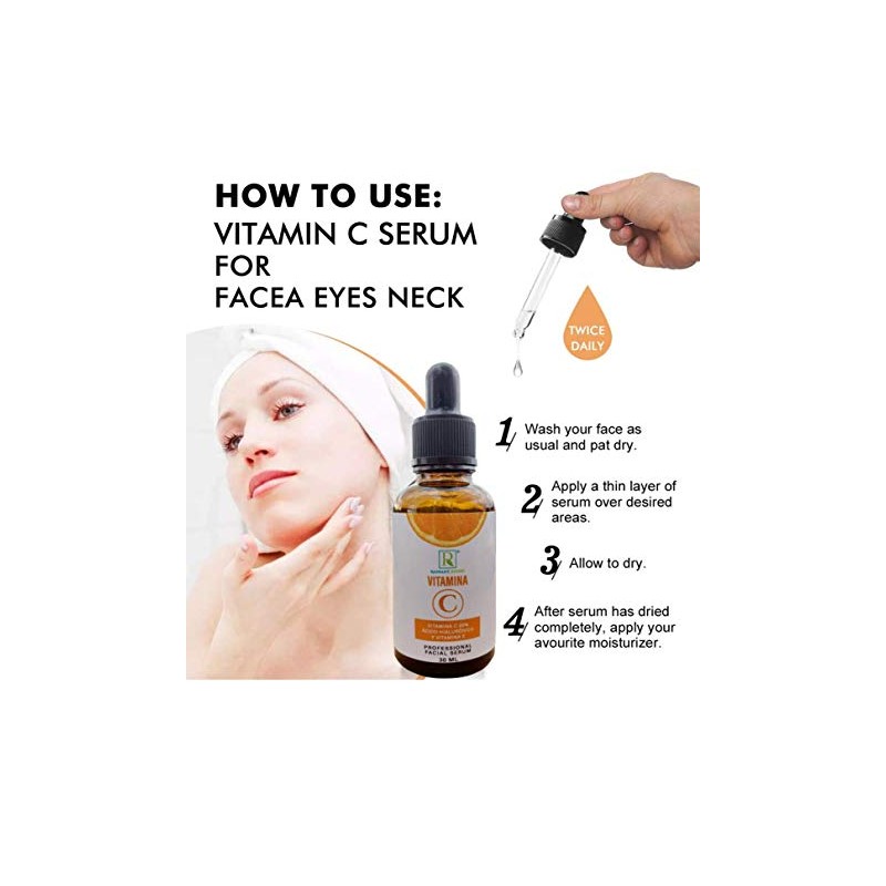 Serum Vitamina C de Alta concentración, Acido Hialuronico, Vitamina E