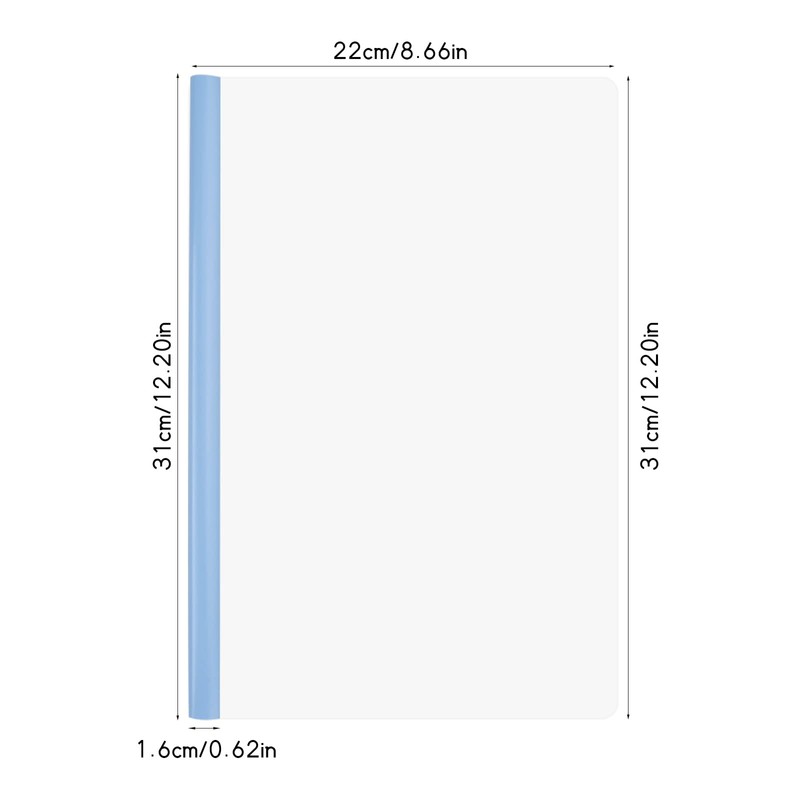 Pack of 10 A4 Documents Files Report Covers with Sliding